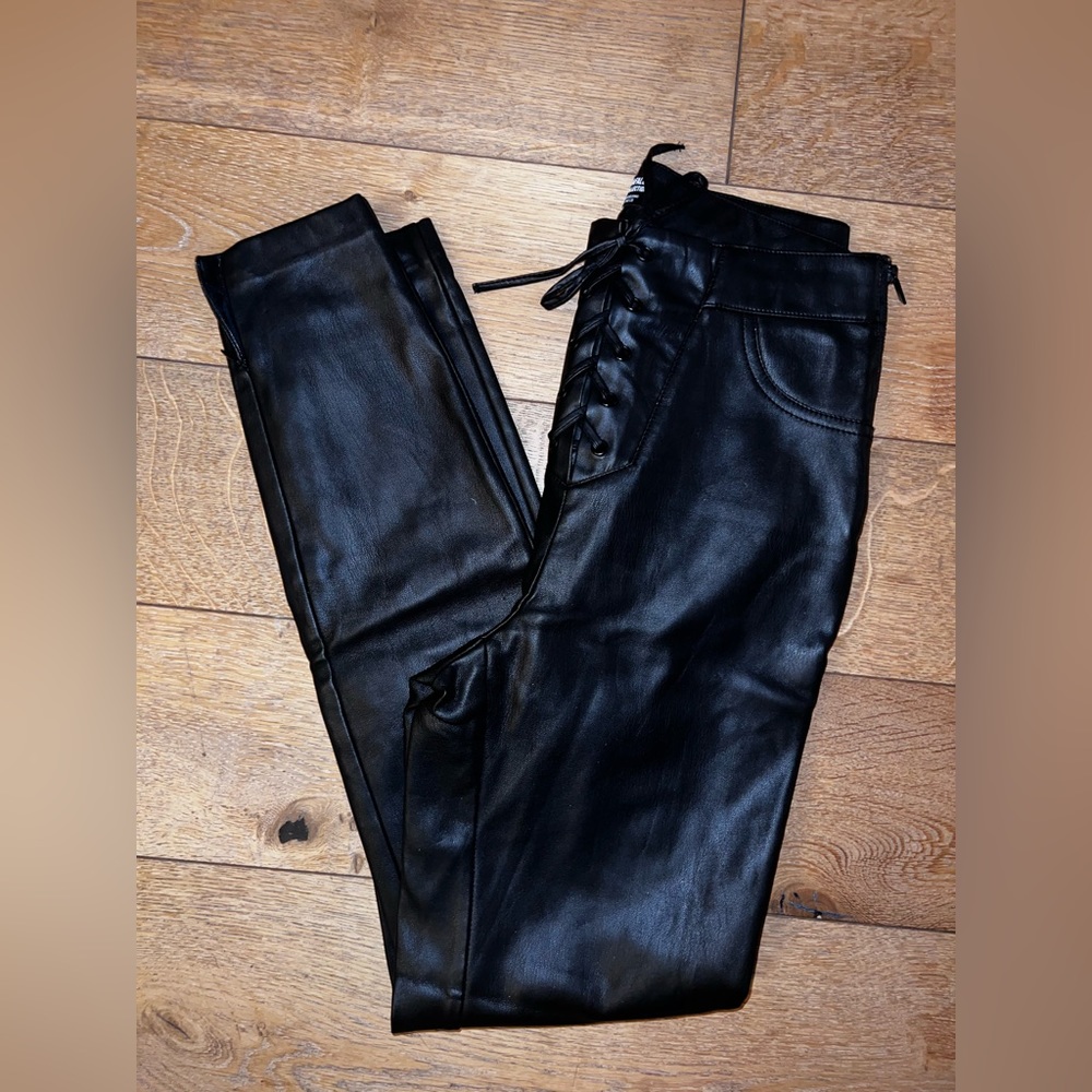 Zara Faux Leather High Waist Pant
